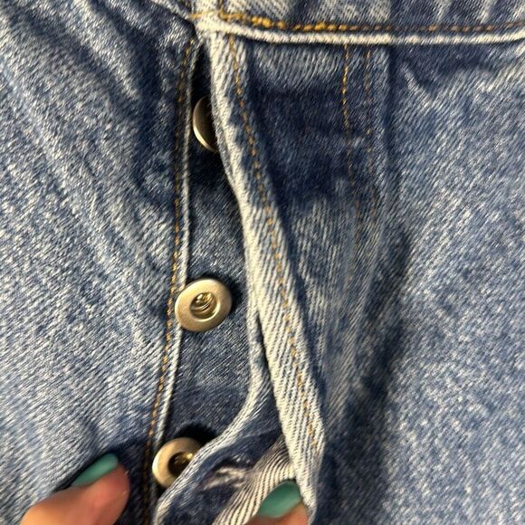 Diamond Gusset Men’s Jeans Button Fly Straight Leg Denim Jeans USA Workwear - Picture 4 of 8